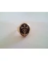chevalière onyx avec croix de camargue en or