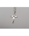 pendentif croix ciselé étoilé en argent 1