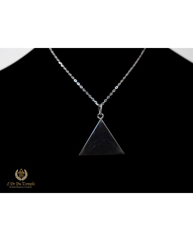 Pendentif triangle maçonnique en argent