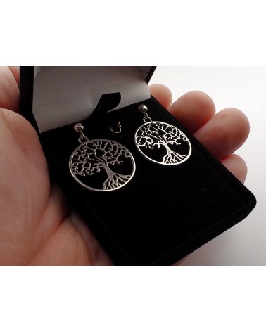 boucles d'oreilles femmes en argent rhodié