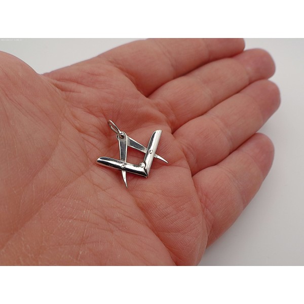 bijoux maçonnique compas équerre argent