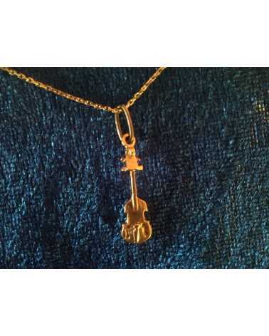 Pendentif violon en or