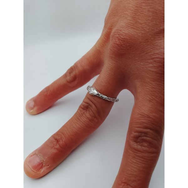 Bague maçonnique Ouroboros en argent