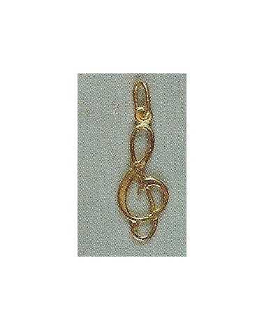 Pendentif clef de sol en or