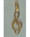 Pendentif clef de sol en or