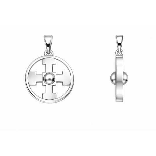 Pendentif croix cerclé