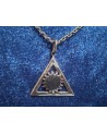 Pendentif triangle soleil en or