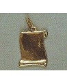 pendentif parchemin en or 750 / 1000