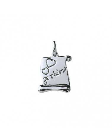 pendentif parchemin je t'aime