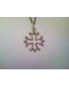 pendentif grande croix du languedoc strillée