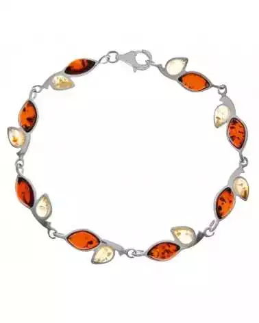 Bracelet Ambre Argent 925/1000 rhodié