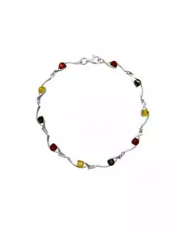 Bracelet Ambre Argent 925/1000 rhodié