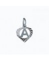 Pendentif lettre A coeur en Argent