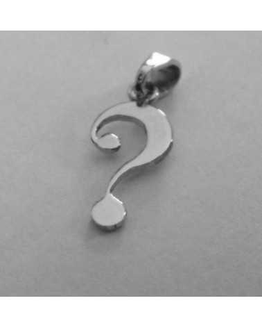 Pendentif point d'interrogation en argent