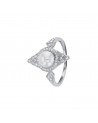 bague amande argent 925/1000