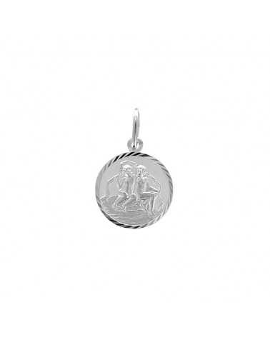 Médaille gémeau du signe du gémeau en argent