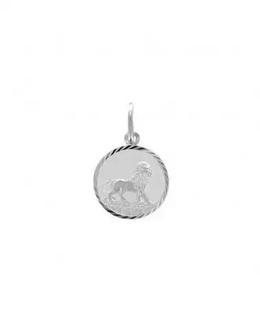 médaille zodiaque lion argent