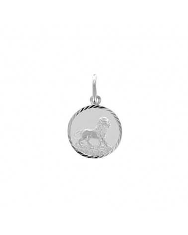 médaille zodiaque lion argent