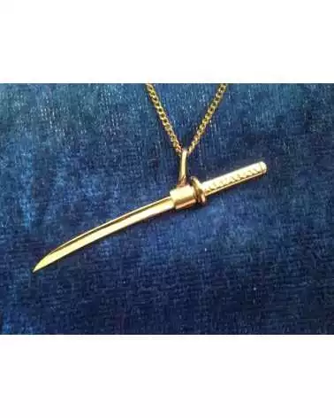 Pendentif katana en or