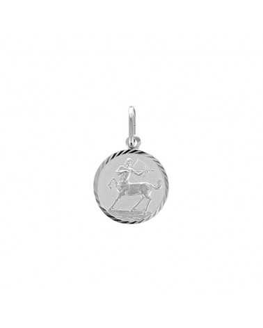 Médaille zodiaque sagittaire en argent 925 /1000 rhodié