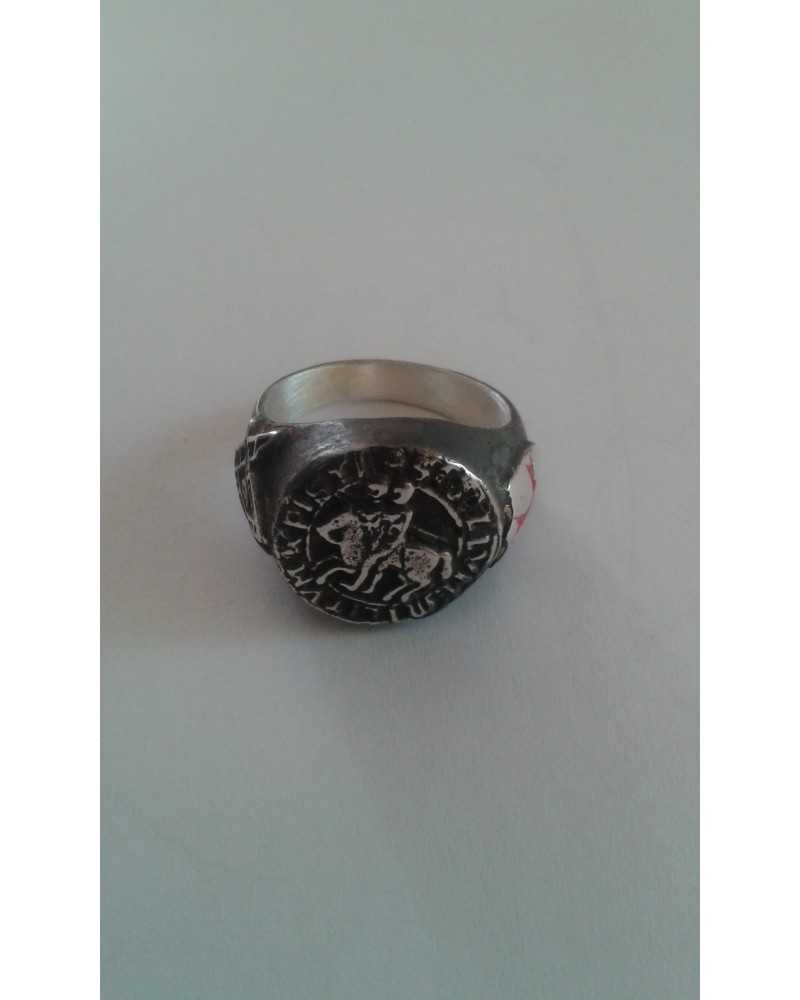 Bague templier maçonnique en argent