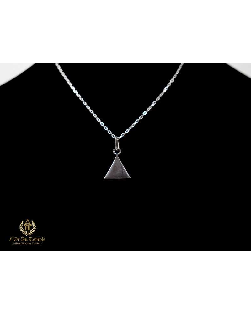 Pendentif triangle demi pouce argent