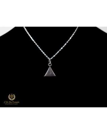 Pendentif triangle demi pouce argent