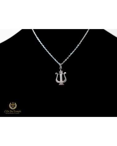 Pendentif lyre en argent